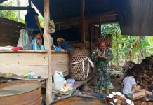 Babinsa Pererat Sinergi Bersama Petani Kelapa Desa Bannada