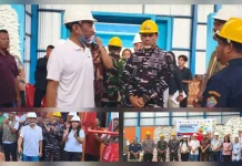 Lanal Melonguane Kawal Penyaluran Bantuan Pangan Kepulauan Talaud