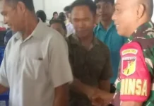 Babinsa  Bersilaturahmi dan Ibadah Bersama Jemaat