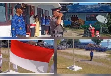 Upacara Hardiknas di Kecamatan Lirung