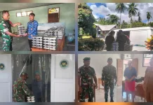 Babinsa Koramil 04/Rainis Dampingi Penyaluran MBG bagi Siswa