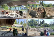 Sinergi TNI dan Warga, Babinsa Awit Kebut Pembangunan KDKMP di Beo Utara