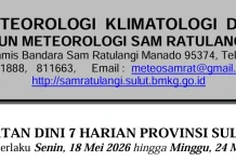 BMKG Sulut: Waspada Hujan Lebat dan Angin Kencang