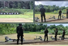 Jaga Perbatasan, Prajurit Lanal Melonguane Asah Kemampuan  Tembak Tempur