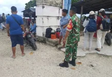 Babinsa Kabaruan  Komsos, Imbau Warga Waspada Cuaca Ekstrem