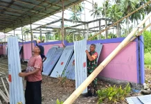 Babinsa Tanamkan Jiwa Gotongroyong kepada Warga Kabaruan