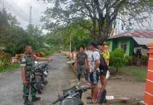 Babinsa Kabaruan Pererat Silaturahmi Bersama Warga Pangeran