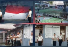 Petugas serta WBP  Lirung Peringati Hari Lahir Pancasila