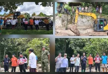 Kodim 1312/Talaud dan Warga Bersihkan Bendungan Ambela