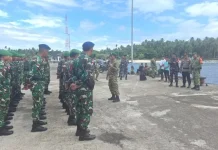 Kapten Alvian Taengetan Lepas Satgas Pamputer Miangas