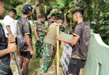 Sinergi TNI dan Rakyat Benahi Makoramil 08 Melonguane