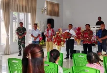 Babinsa Amankan Ibadah Minggu di GPdI Cibernetes