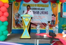 Bonte Hadiri Penamatan Peserta Didik Didik Kelas B Raudhatul Athfal (RA) Al-Anshar