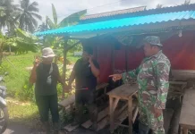Babinsa Ambela Dampingi Petani guna Sukseskan Ketahanan Pangan