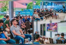 Pererat Soliditas, Lanal Melonguane Nobar Piala Dunia