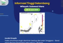 BMKG Maritim Bitung Keluarkan Peringatan Dini Gelombang Tinggi di Perairan Sulut