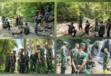 Danrem 131/Santiago Tinjau Lokasi Karya Bakti TNI AD di Essang