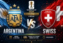 Prediksi Skor :  Argentina vs Swiss di Perempat Final Piala Dunia 2026