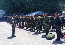 Ratusan Personel TNI AD untuk Karya Bakti Tiba di Melonguane Talaud
