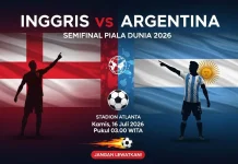 Prediksi Skor : Inggris vs Argentina Semifinal Piala Dunia 2026