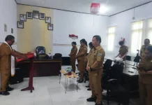 Dinas Perkim Talaud Awali Pekan Kerja dengan Ibadah Bersama