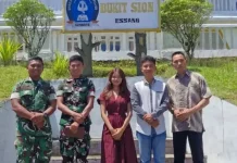Satgas Karya Bakti Ikut Ibadah Minggu Bersama Jemaat