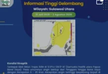 BMKG: Bibit Siklon 94W Picu Potensi Gelombang Sedang di Perairan Sulut