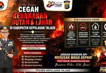 Polres Talaud Ajak Masyarakat Bersama Cegah Kebakaran Hutan dan Lahan
