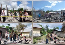 Kebakaran Ludeskan Rumah Warga di Desa Akas Bowone, Polisi Turun Lokasi