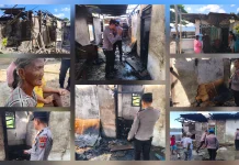 Satu Unit Rumah Warga Desa Rusoh Beo Selatan Dilahap Si Jago Merah