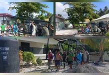 TNI AD dan Warga Miangas Gotong Royong Bangun Tower Tandon Air