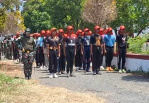 jelang HUT ke-81 RI, Paskibra Talaud Latihan Gabungan Bersama TNI-Polri
