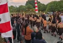 Bupati Kepulauan Talaud Welly Titah Lepas Pawai Taptu dalam Rangka HUT ke-81 RI
