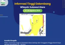 Waspada Gelombang Sedang di Perairan Sulut