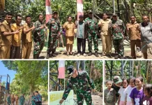 Kasiter Korem 131/Santiago Tinjau Pembangunan Dua Titik Sumur Bor KBSS