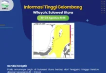 BMKG Peringatkan Gelombang Sedang di Perairan Sulut