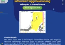 Bibit Siklon 97W Picu Gelombang Perairan di Talaud