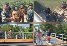 Pangdam XIII/Merdeka Tinjau Pembangunan Jembatan Taloara di Beo
