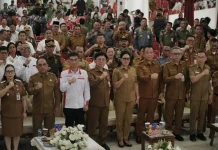 Bupati Talaud Hadiri Pelantikan DPD FORLINMAS Sulut