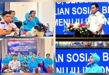 Jalasenastri Cabang 7 Lanal Melonguane Ikuti Vicon HUT Ke-80