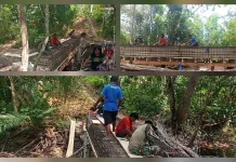 Wujud Kemanunggalan TNI dan Rakyat dalam Pembangunan Jembatan