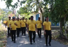 Kapolres Talaud Bersama Jajaran Gelar Olahraga Bersama dan Jalan Sehat Kepulauan
