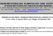 BMKG: Monsun Australia dan Fenomena El Nino Pengaruhi Sulut Masih Alami Kekeringan