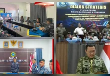 Danlanal Melonguane Ikuti Vicon Dialog Strategis Pengamanan Laut