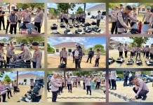 Pengecekan Alsus Samapta, Kapolres Talaud Pastikan Kesiapan Personel