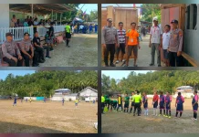 Pengamanan Pertandingan Open Turnamen Sepak Bola Lungkangunaung