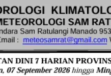 BMKG: Sulawesi Utara Waspada Angin Kencang Tujuh Hari ke Depan