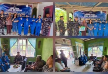 Sambut HUT ke-81 TNI AL: Lanal Melonguane Gelar Anjangsana ke Ratumbanua Melonguane