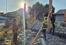 Dinas Perkim Talaud Monitoring Progres BSPS di Tiga Desa