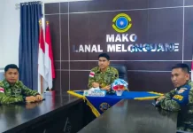 Sinergi Penegak Hukum Maritim: Lanal Melonguane Ikuti Vicon Keamanan Laut